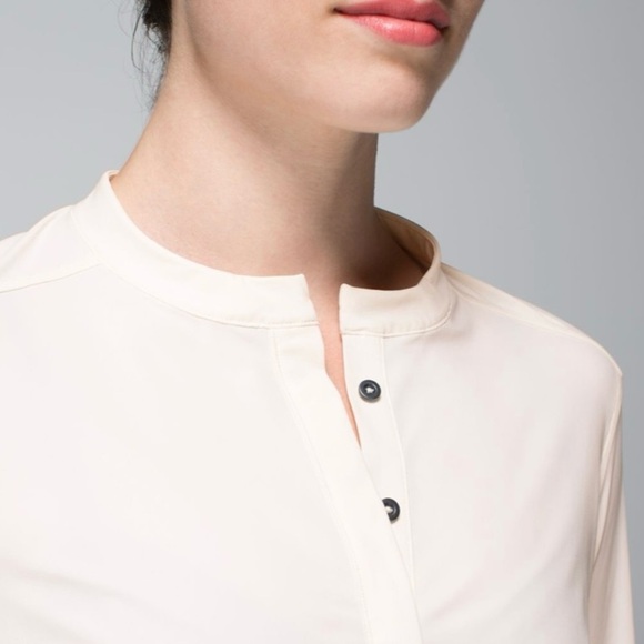 2014 Lululemon Get It On Blouse Angel Wing White Long Sleeve - Retired Rare - Picture 5 of 14